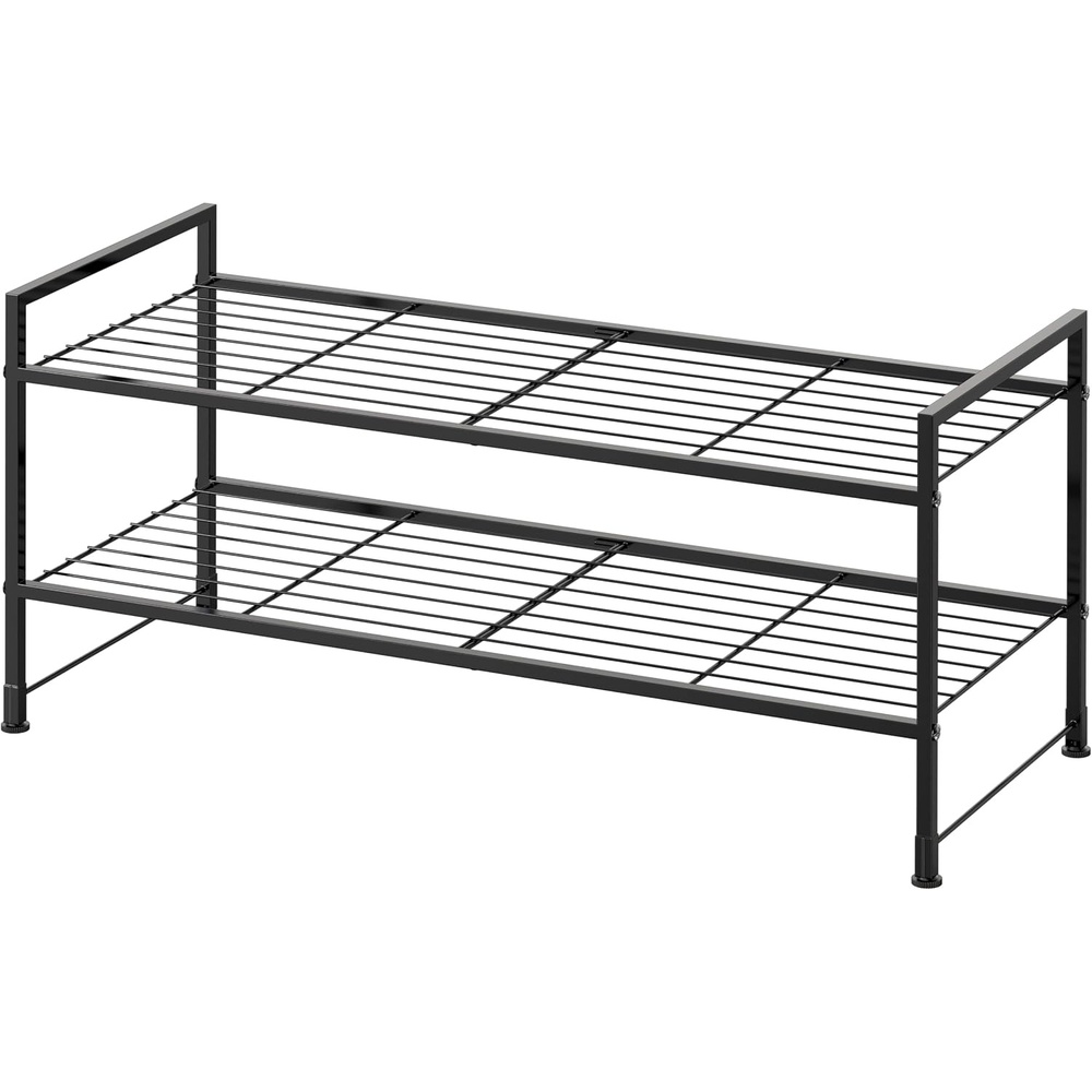 image:imageSimple Houseware 2Tier Stackable Wired Grid Shoe Rack BlackWired Grid Panel