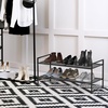 Simple Houseware 2-Tier Stackable Wired Grid Shoe Rack, Black(Mesh Panel)