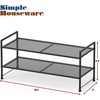 Simple Houseware 2-Tier Stackable Wired Grid Shoe Rack, Black(Mesh Panel)