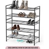 Simple Houseware 2-Tier Stackable Wired Grid Shoe Rack, Black(Wired Grid Panel)