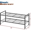 Simple Houseware 2-Tier Stackable Wired Grid Shoe Rack, Black(Wired Grid Panel)