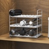 Simple Houseware Water Bottle Travel Mug Cabinet Adjustable Storage, White