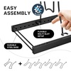 Simple Houseware 5 Compartments Height Adjustable Pan Organizer, Black, 2-Pack(Black)