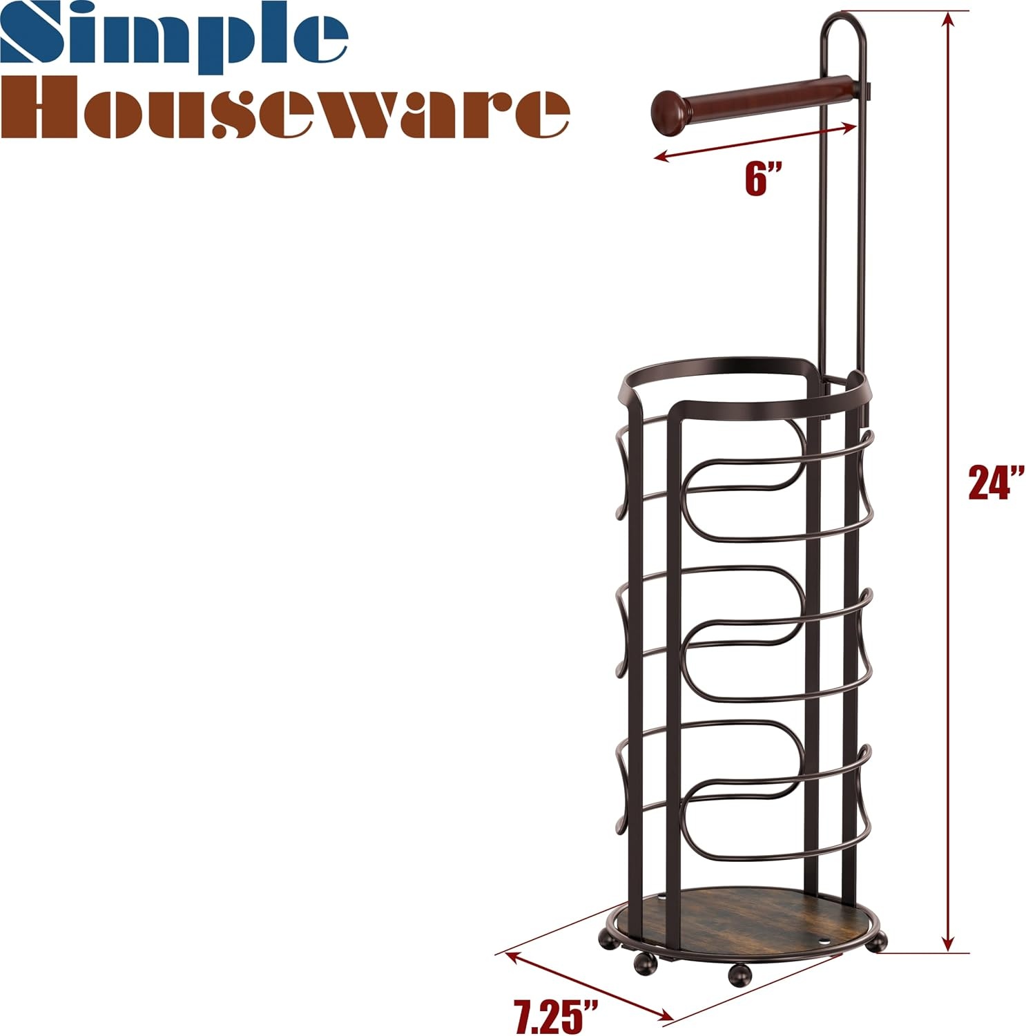 image:imageSimple Houseware Toilet Paper Holder Bronze